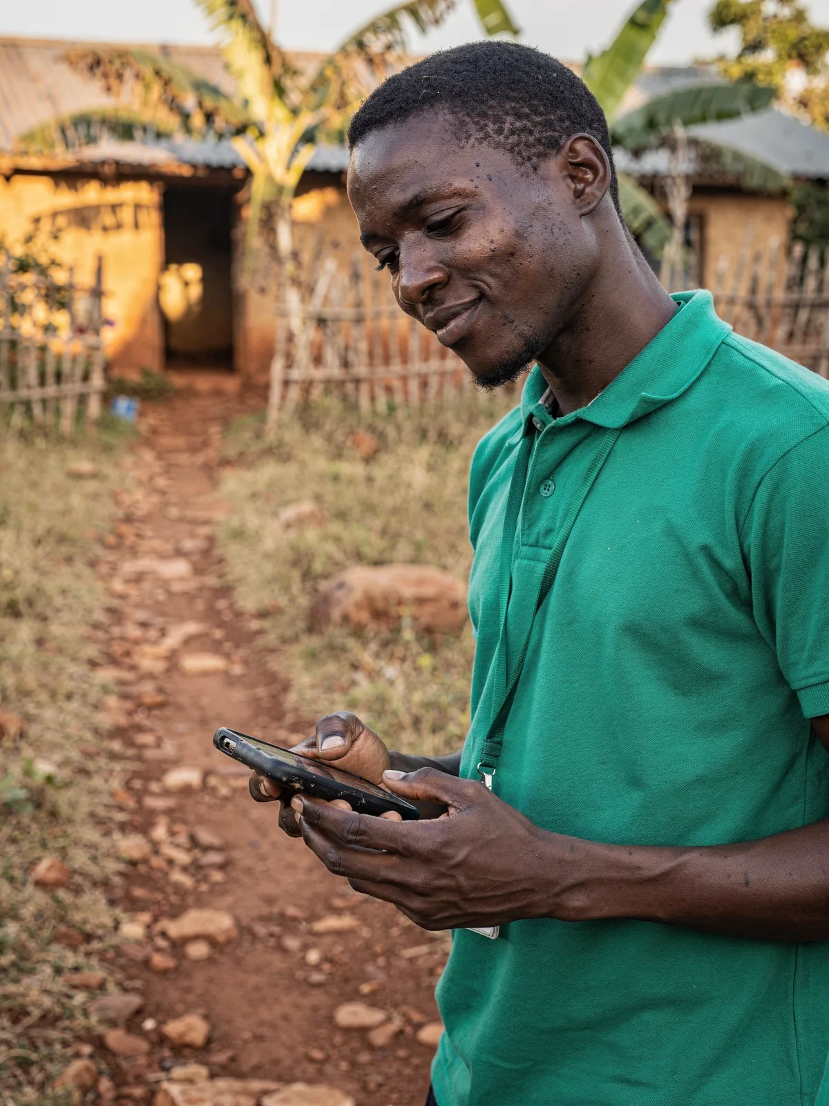 A community health volunteer on his rounds